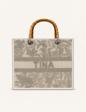 Bengal Personalised Beaded Midi Tote Bag