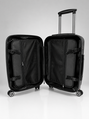 Personalised Santorini Stamps with Black Font Initial Suitcase