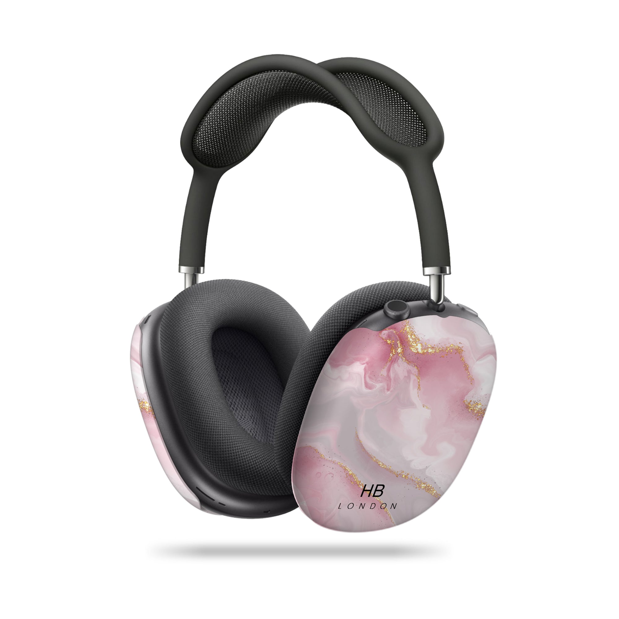 Personalised Pink, Grey and Gold Marble AirPod Max Case