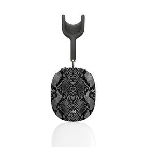 Personalised Black Snake Skin AirPod Max Case