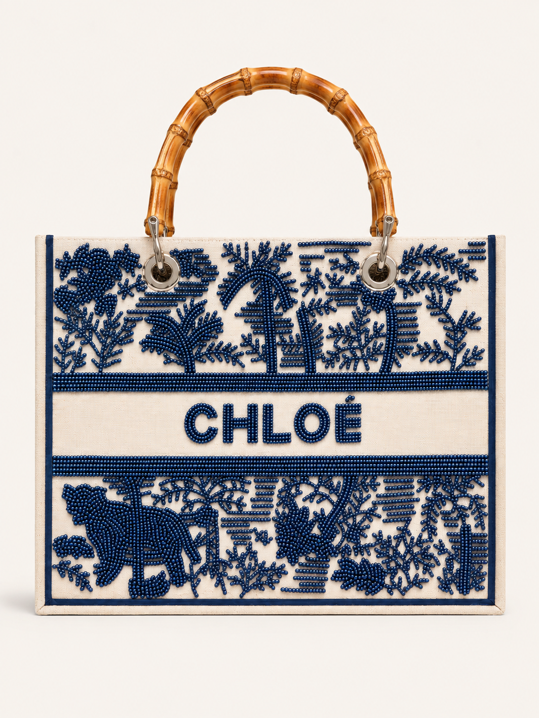 Bengal Personalised Beaded Midi Tote Bag