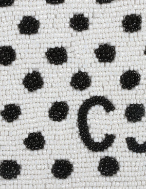 HB London Beaded Polka Dot Bag - Black and White