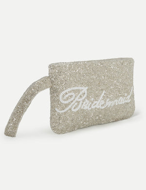 HB London Beaded Grace Wristlet Pouch - Gold