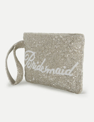 HB London Beaded Grace Wristlet Pouch - Gold