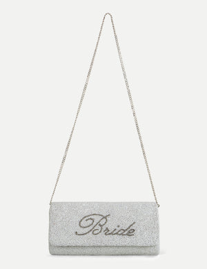 HB London Beaded Luna Bag - White