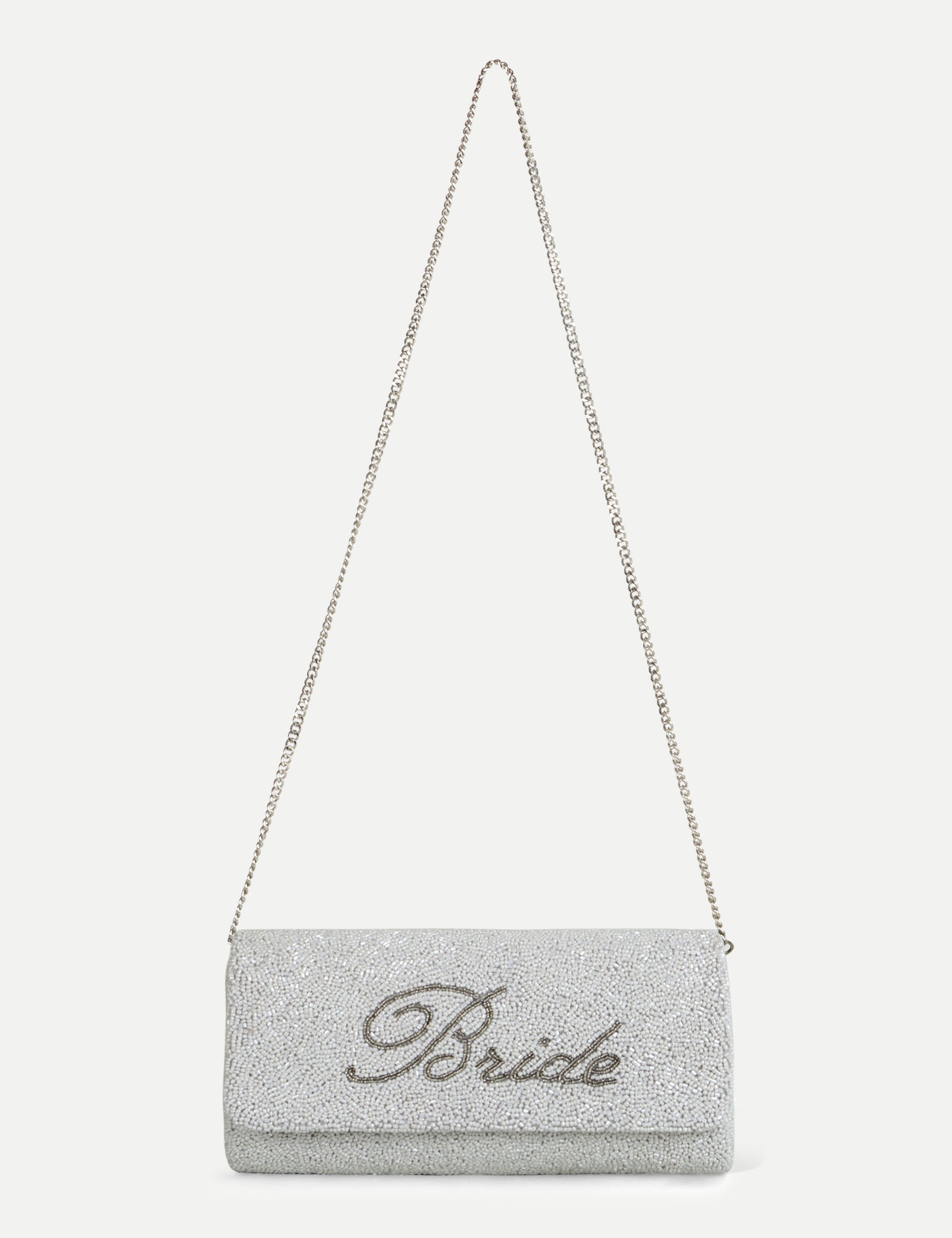 Beaded Clutch Bag – White