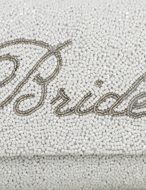 HB London Beaded Luna Bag - White