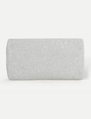 HB London Juliette Beaded Clutch Bag – White