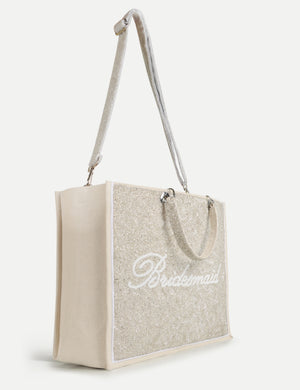 HB London Voyage Beaded Tote Bag - Cream
