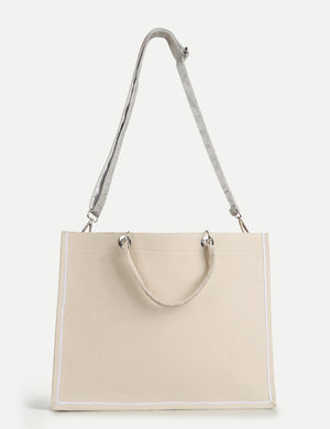 HB London Voyage Beaded Tote Bag - Cream