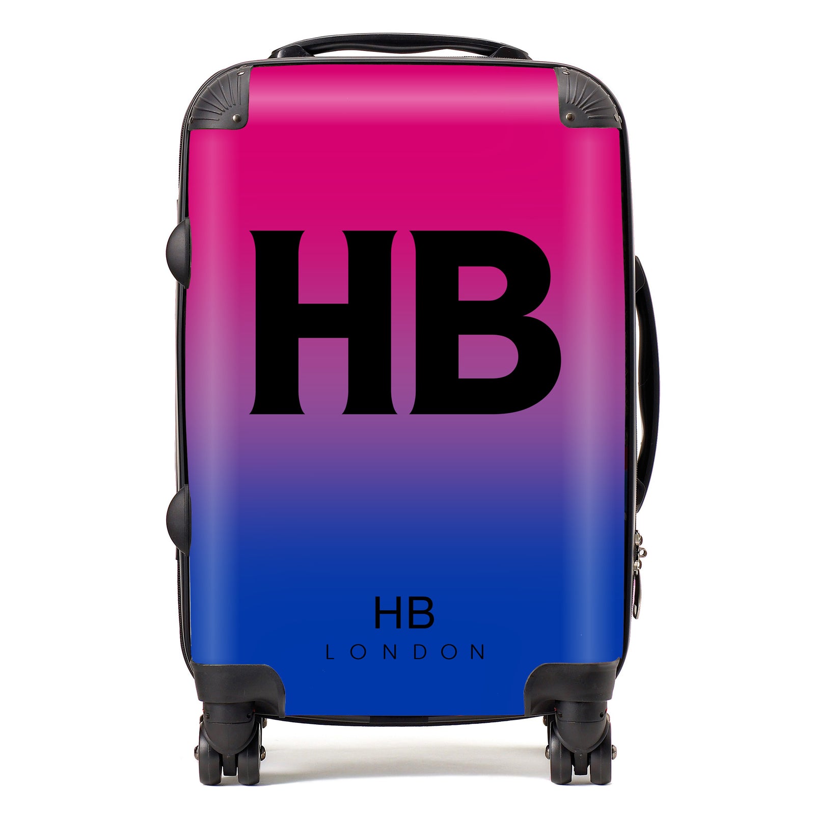 Personalised Bisexual Pride Gradient Initial Suitcase