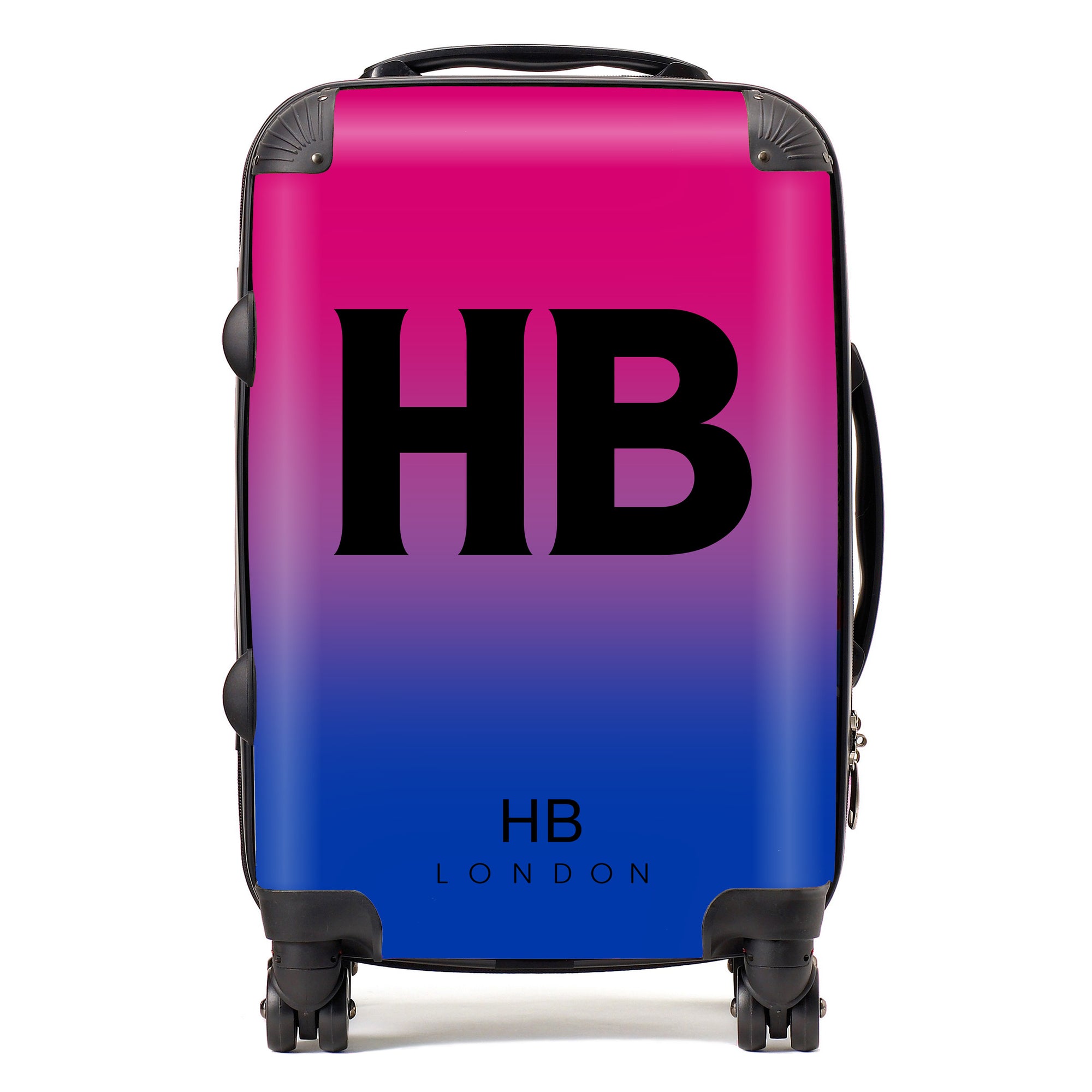 Personalised Bisexual Pride Gradient Initial Suitcase