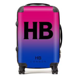 Personalised Bisexual Pride Gradient Initial Suitcase
