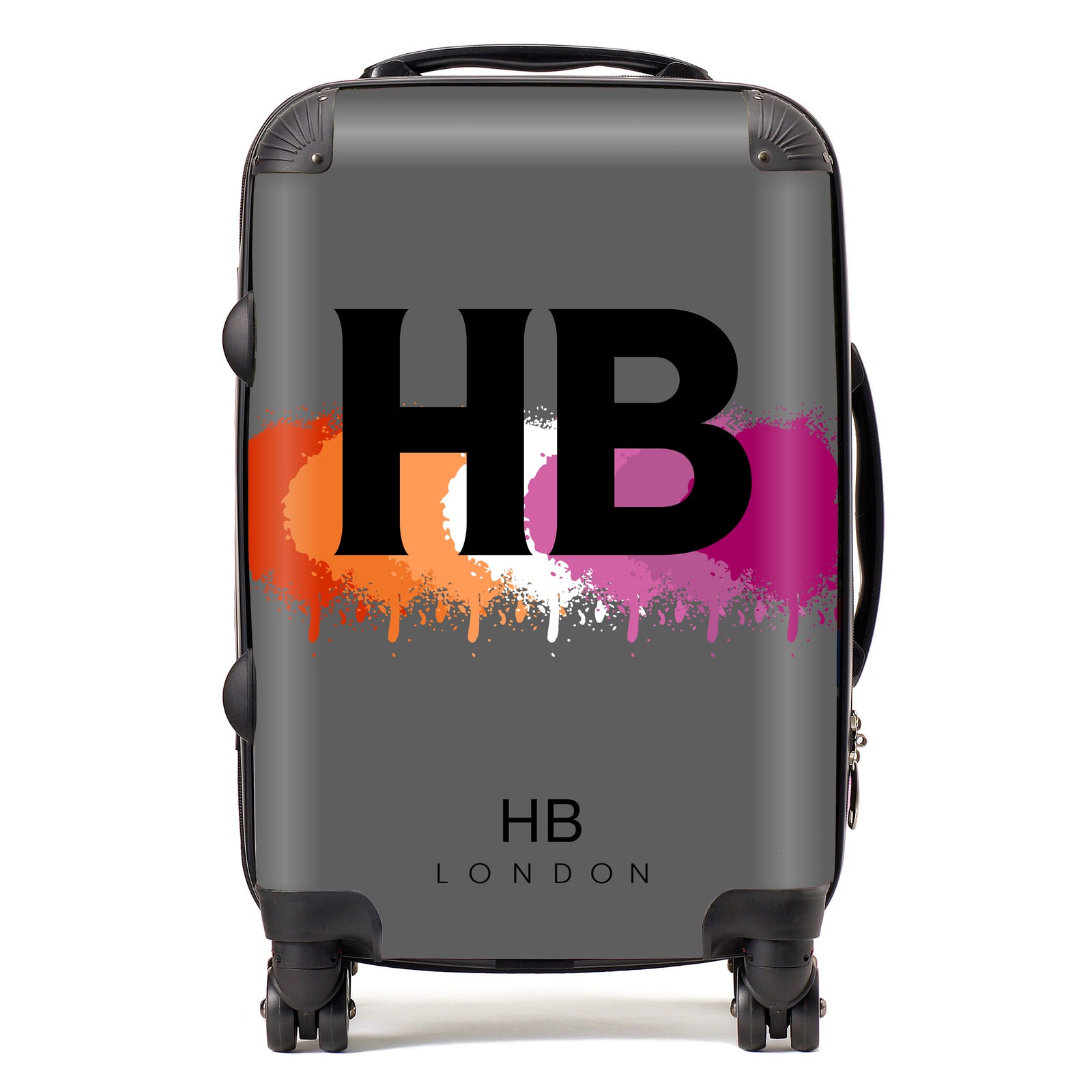 Personalised Lesbian Pride Splashes Initial Suitcase