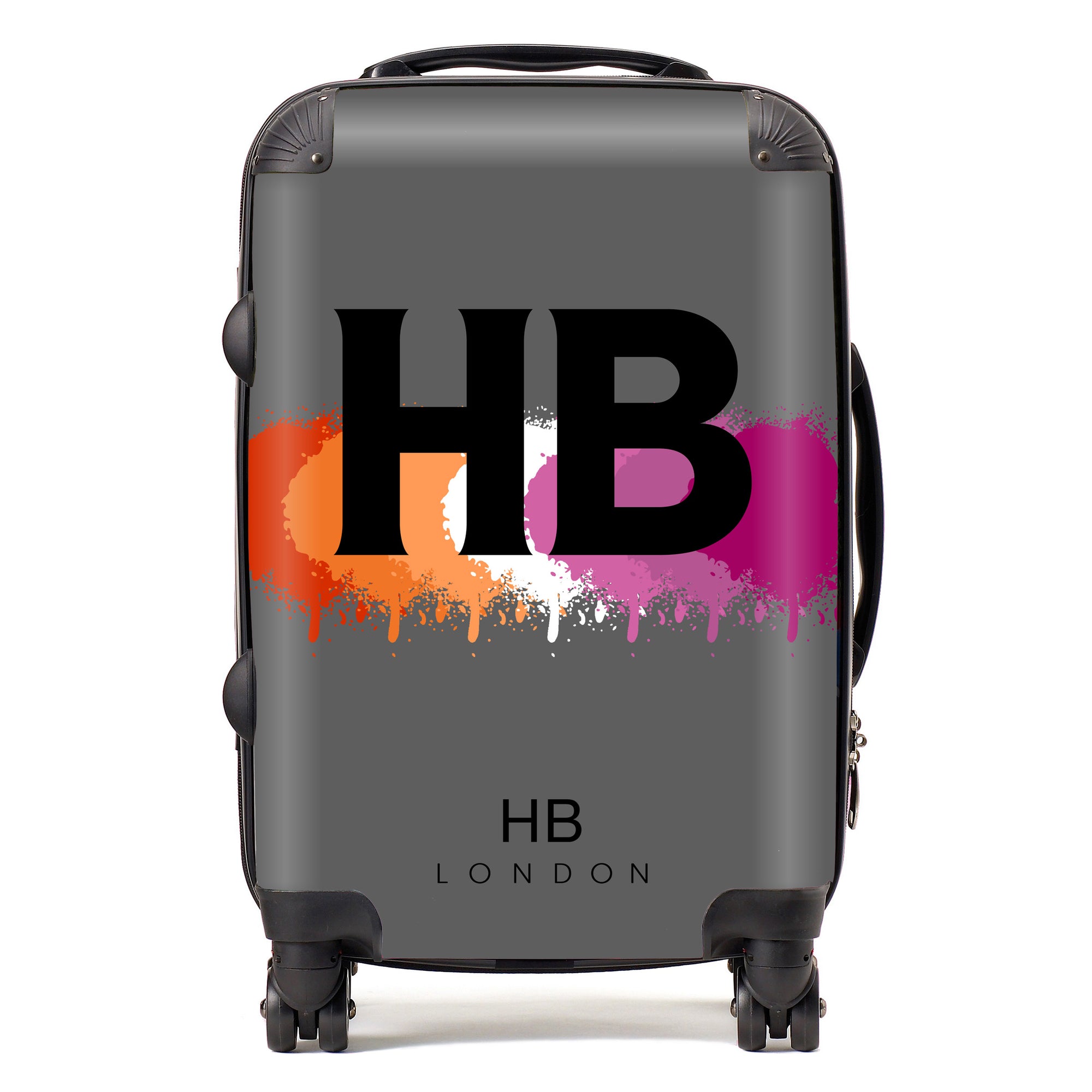 Personalised Lesbian Pride Splashes Initial Suitcase