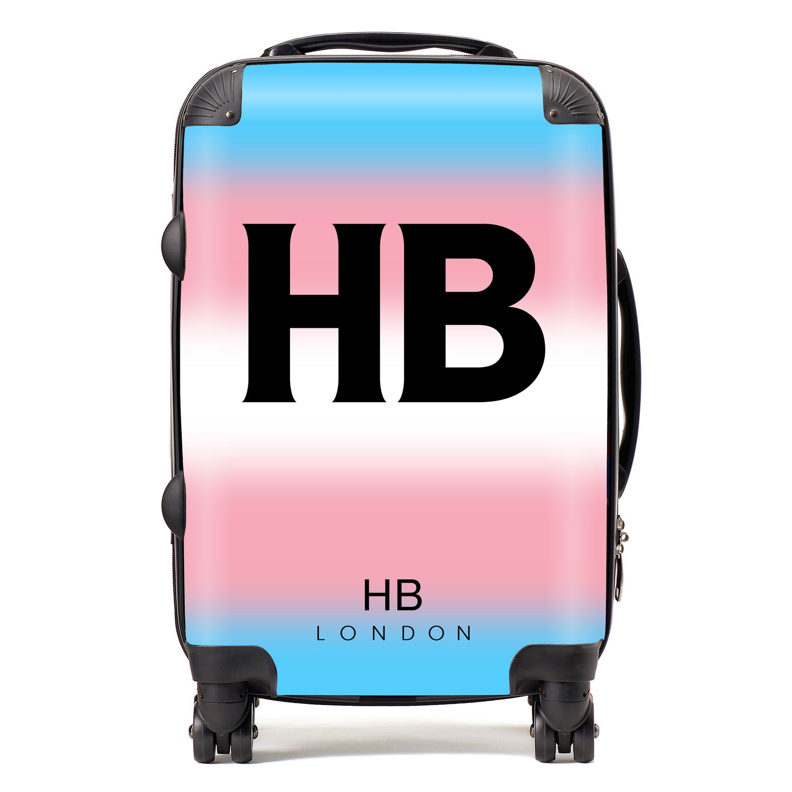 Personalised Trans Pride Gradient Initial Suitcase