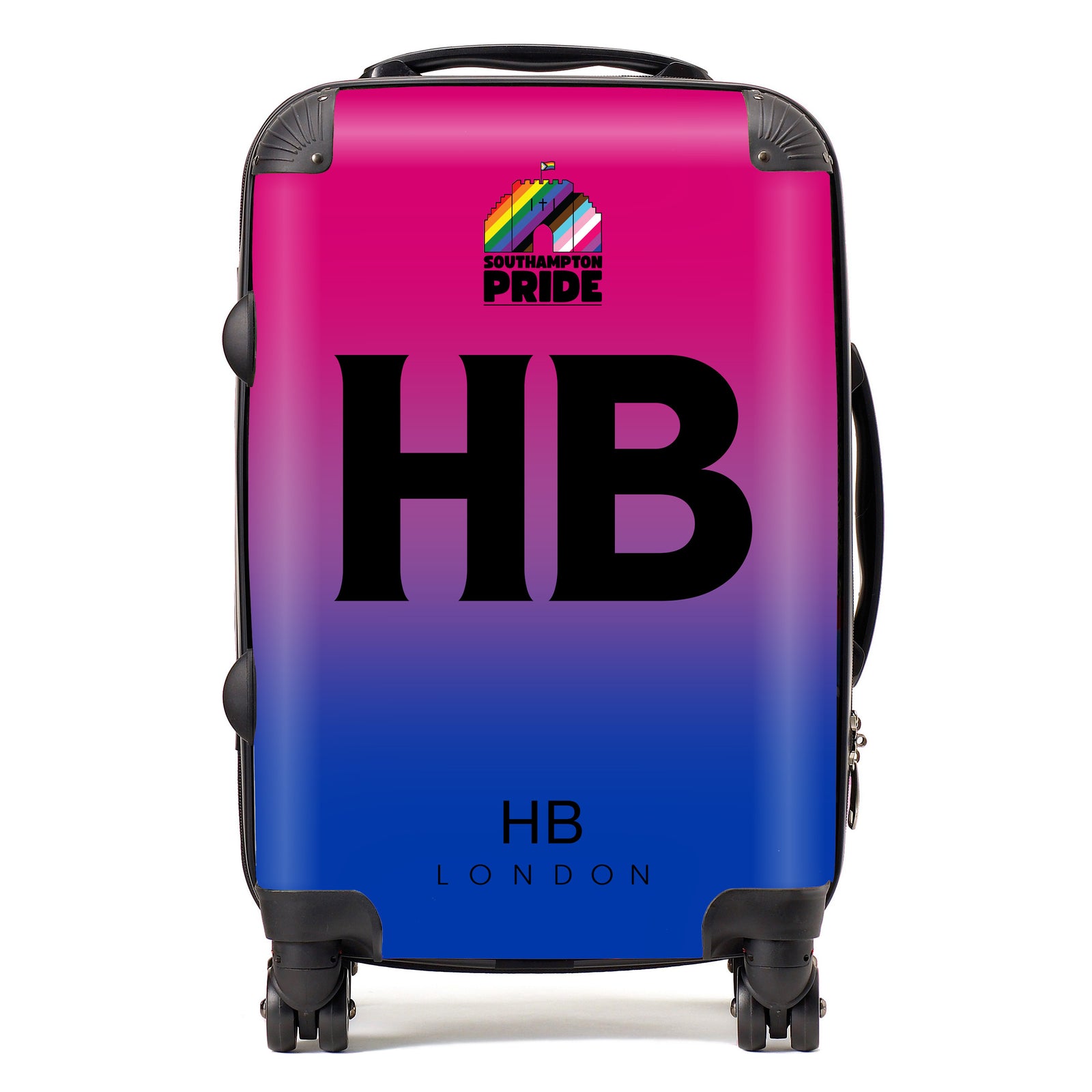 Personalised Southampton Pride Bisexual Pride Gradient Initial Suitcase
