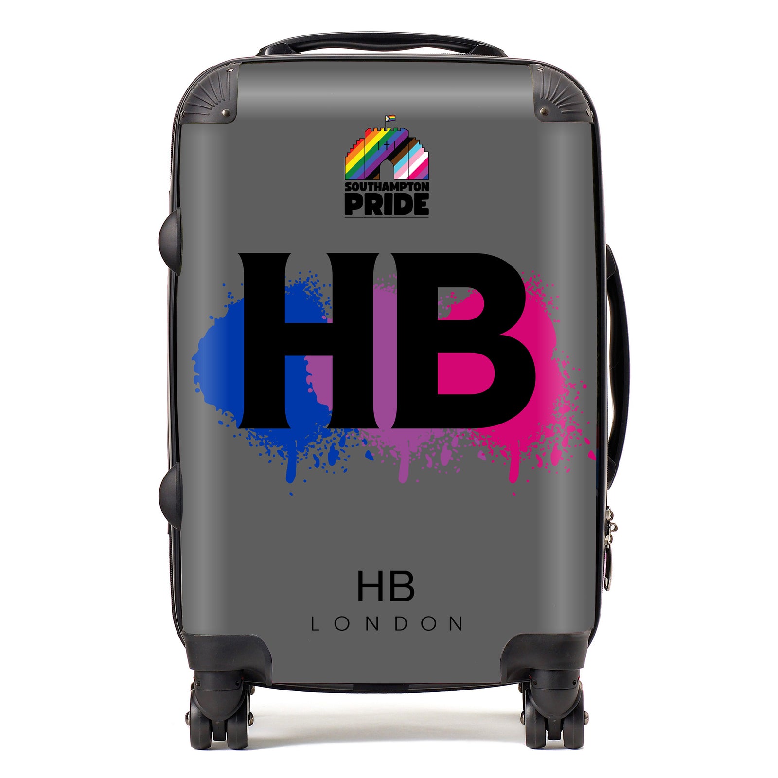 Personalised Southampton Pride Bisexual Pride Splashes Initial Suitcase