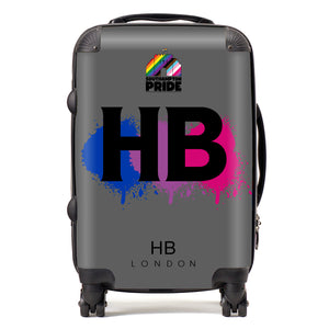 Personalised Southampton Pride Bisexual Pride Splashes Initial Suitcase