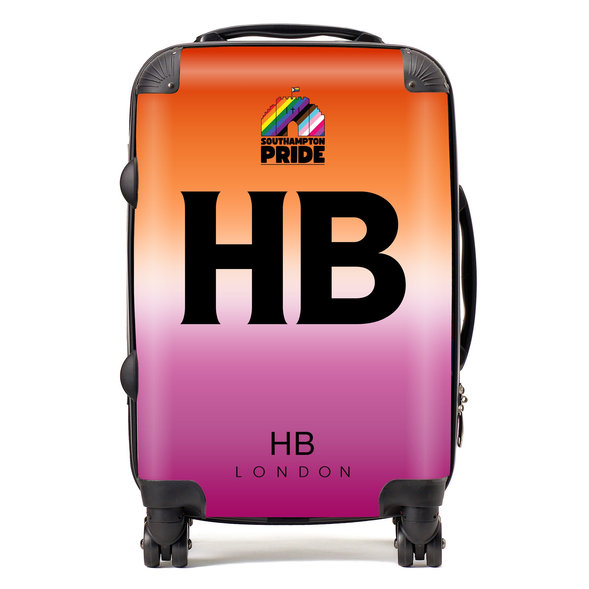Personalised Southampton Pride Lesbian Pride Gradient Initial Suitcase