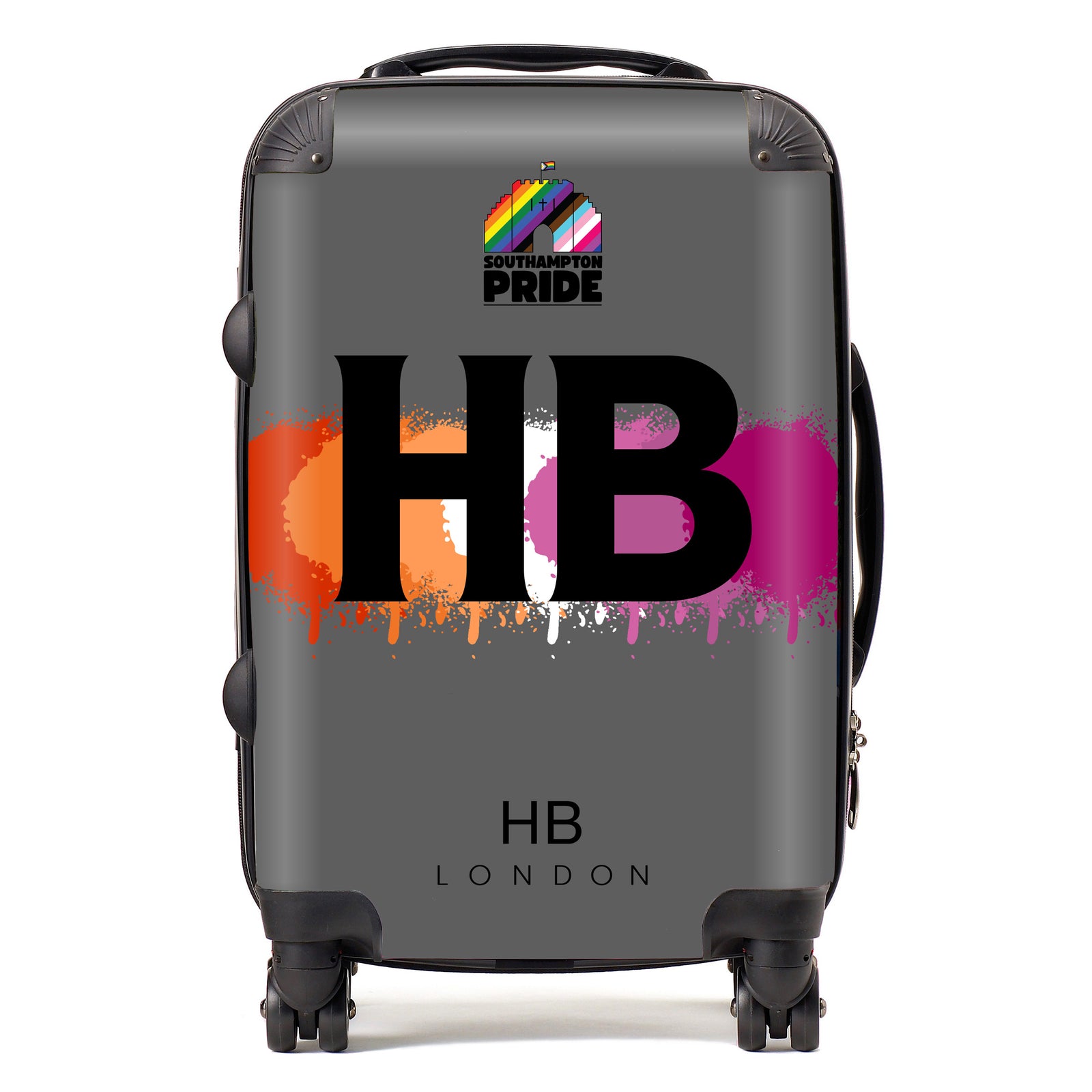 Personalised Southampton Pride Lesbian Pride Splashes Initial Suitcase