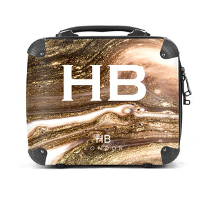 Personalised Bronze Liquid Marble Vanity Case