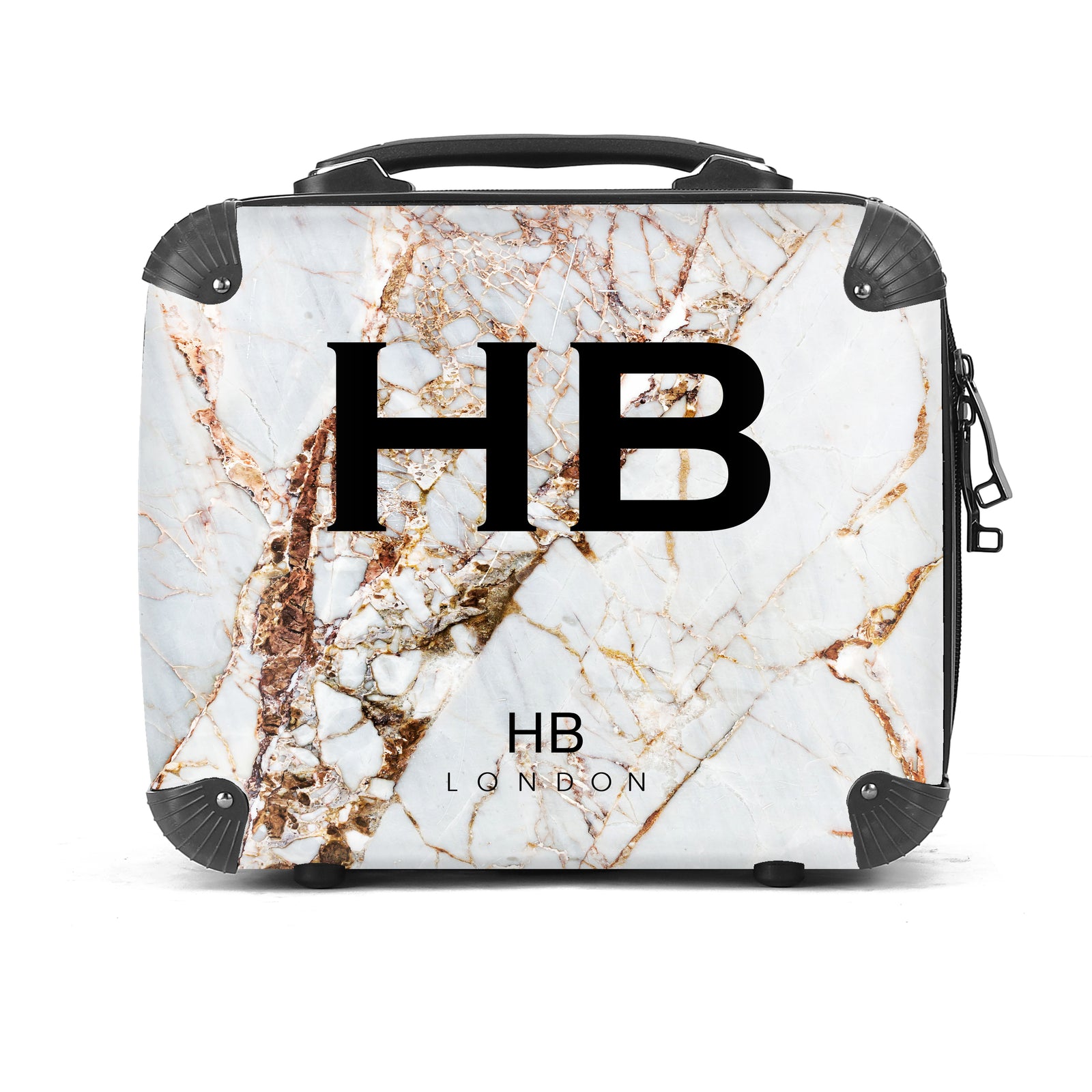 Personalised Natural Cracked Marble Vanity Case