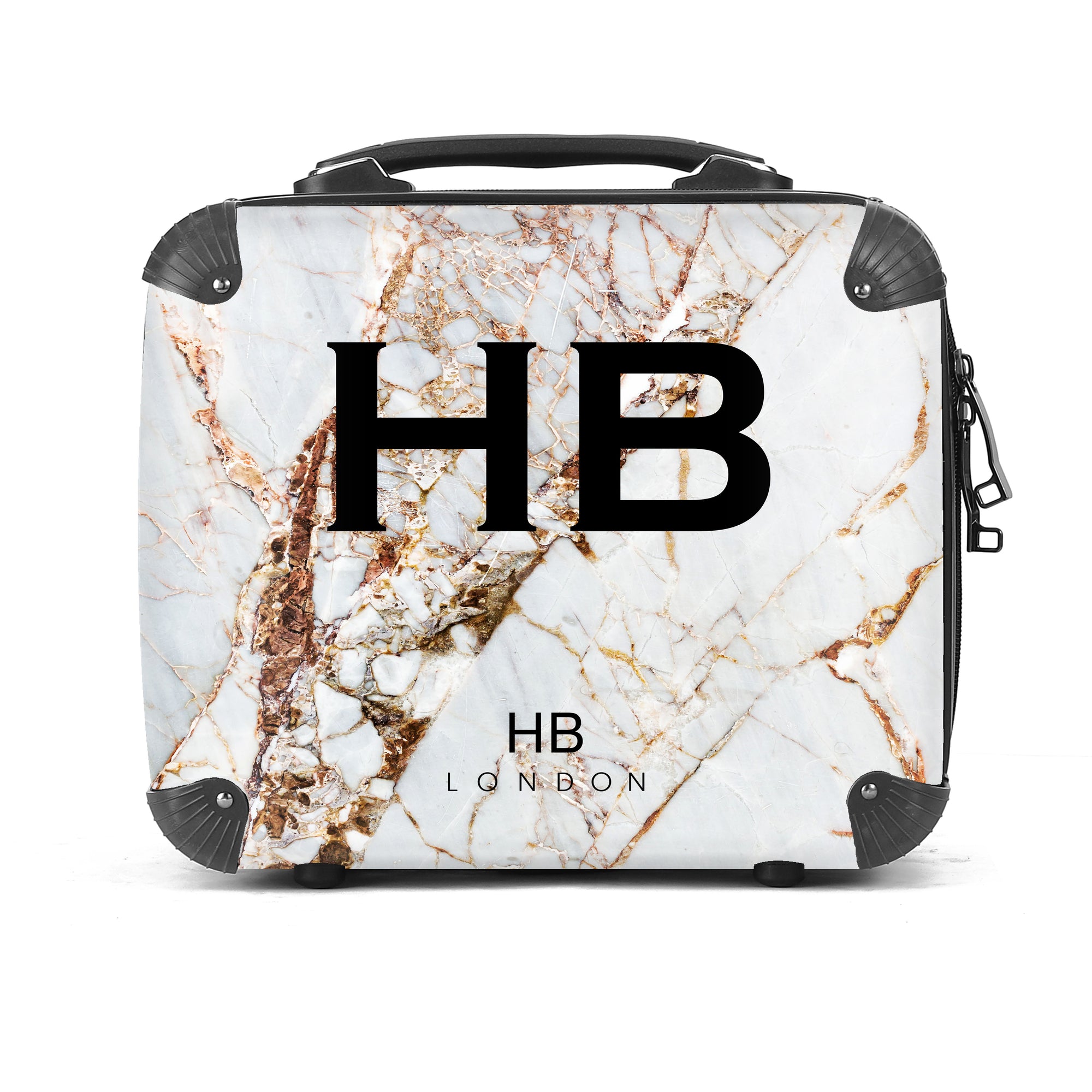 Personalised Natural Cracked Marble Vanity Case