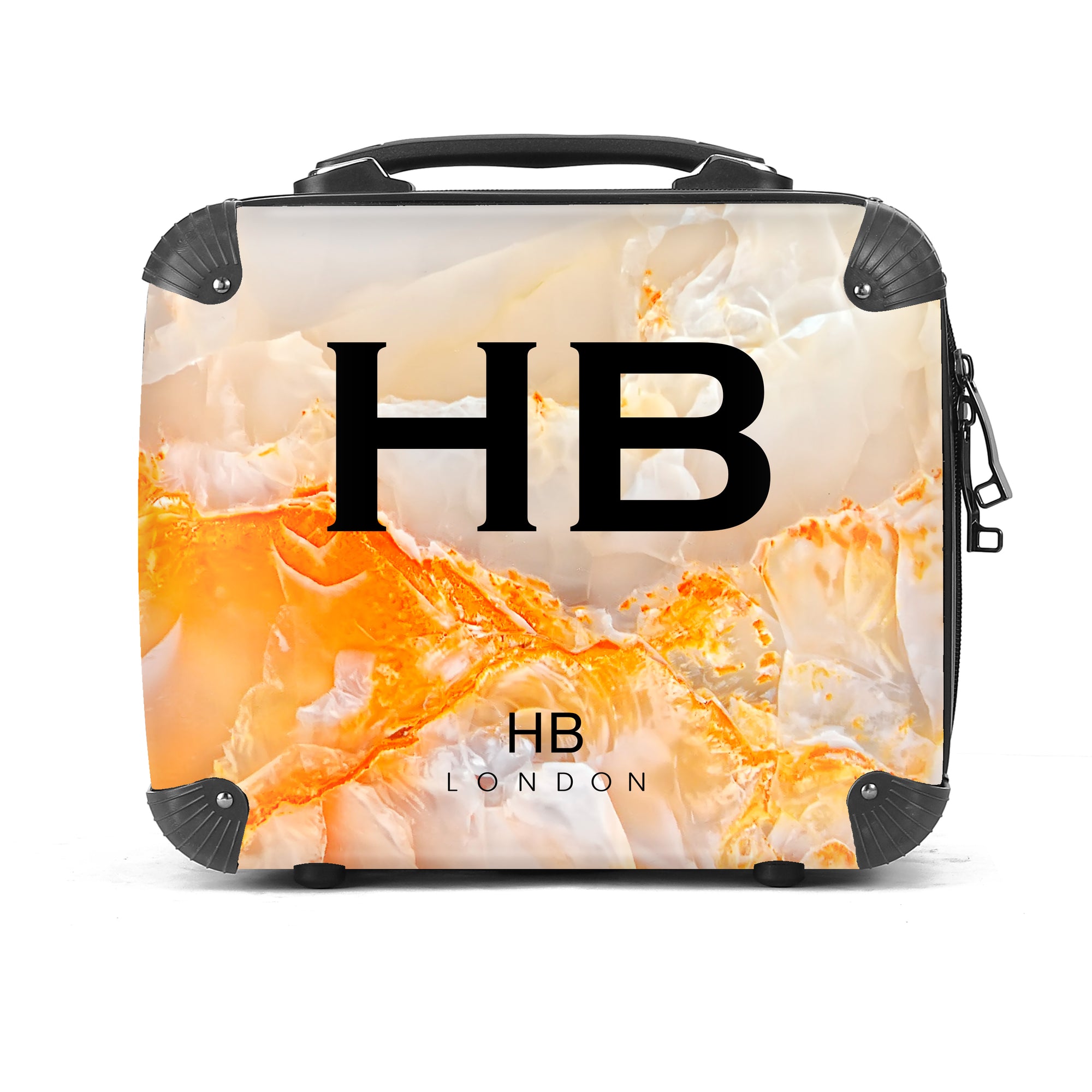 Personalised Orange Onyx Vanity Case