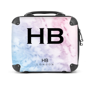 Personalised Pastel Marble Vanity Case