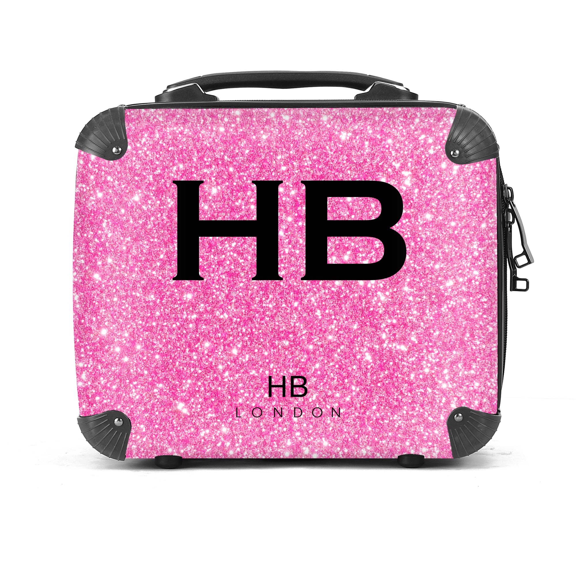 Personalised Pink Glitter Vanity Case
