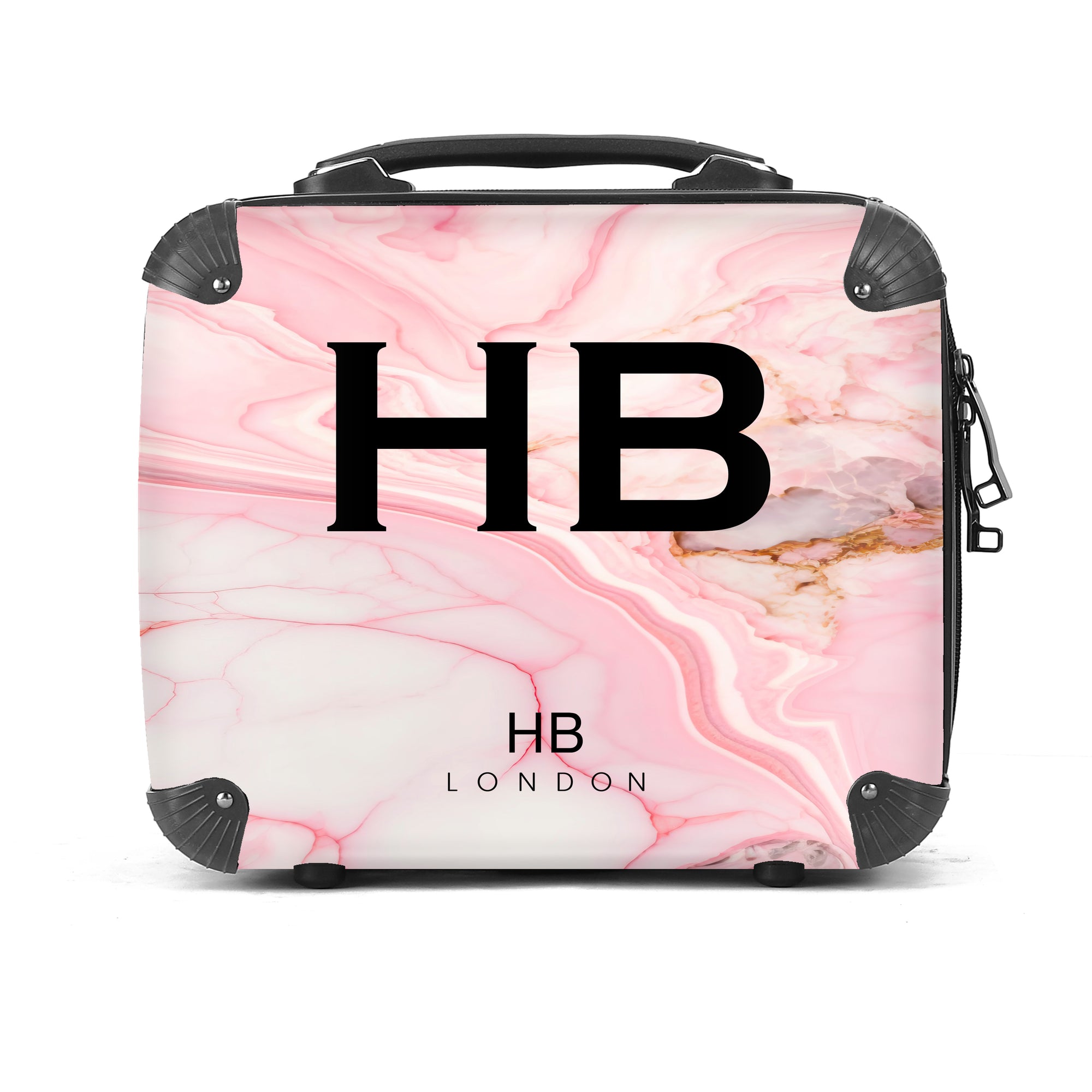 Personalised Pink Granite Marble Vanity Case