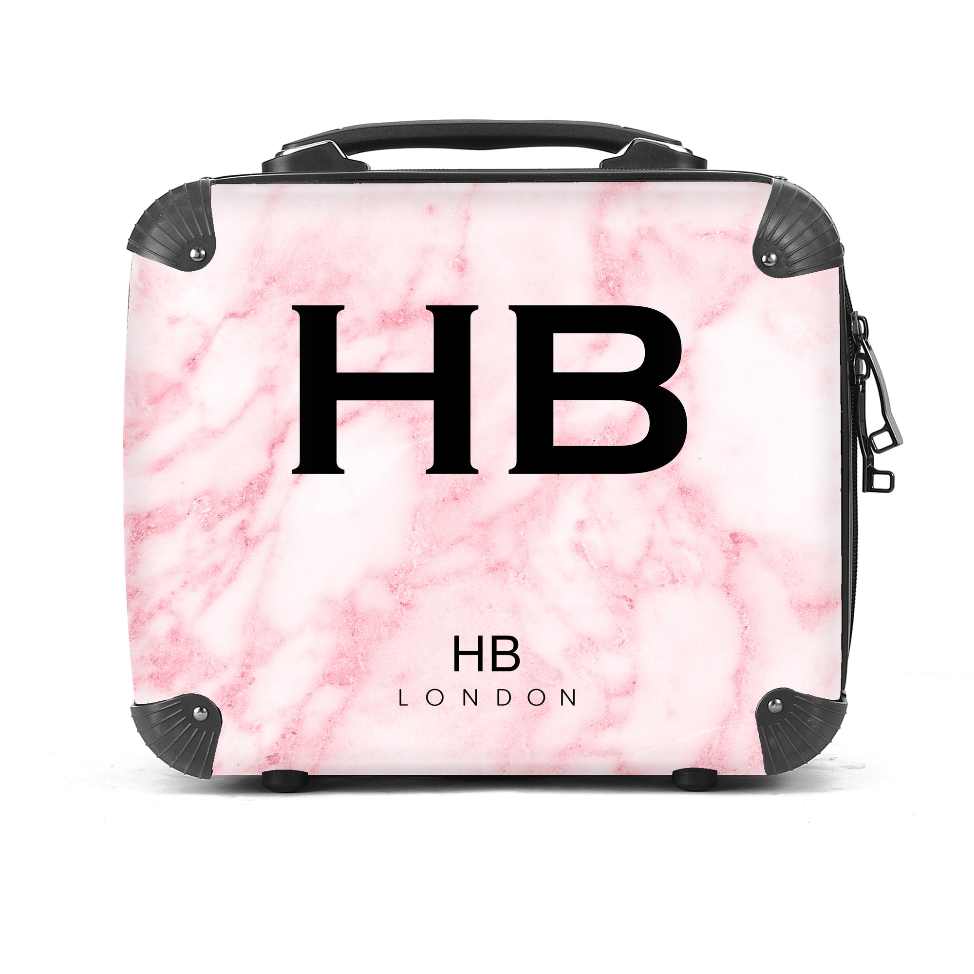 Personalised Pink Marble Vanity Case