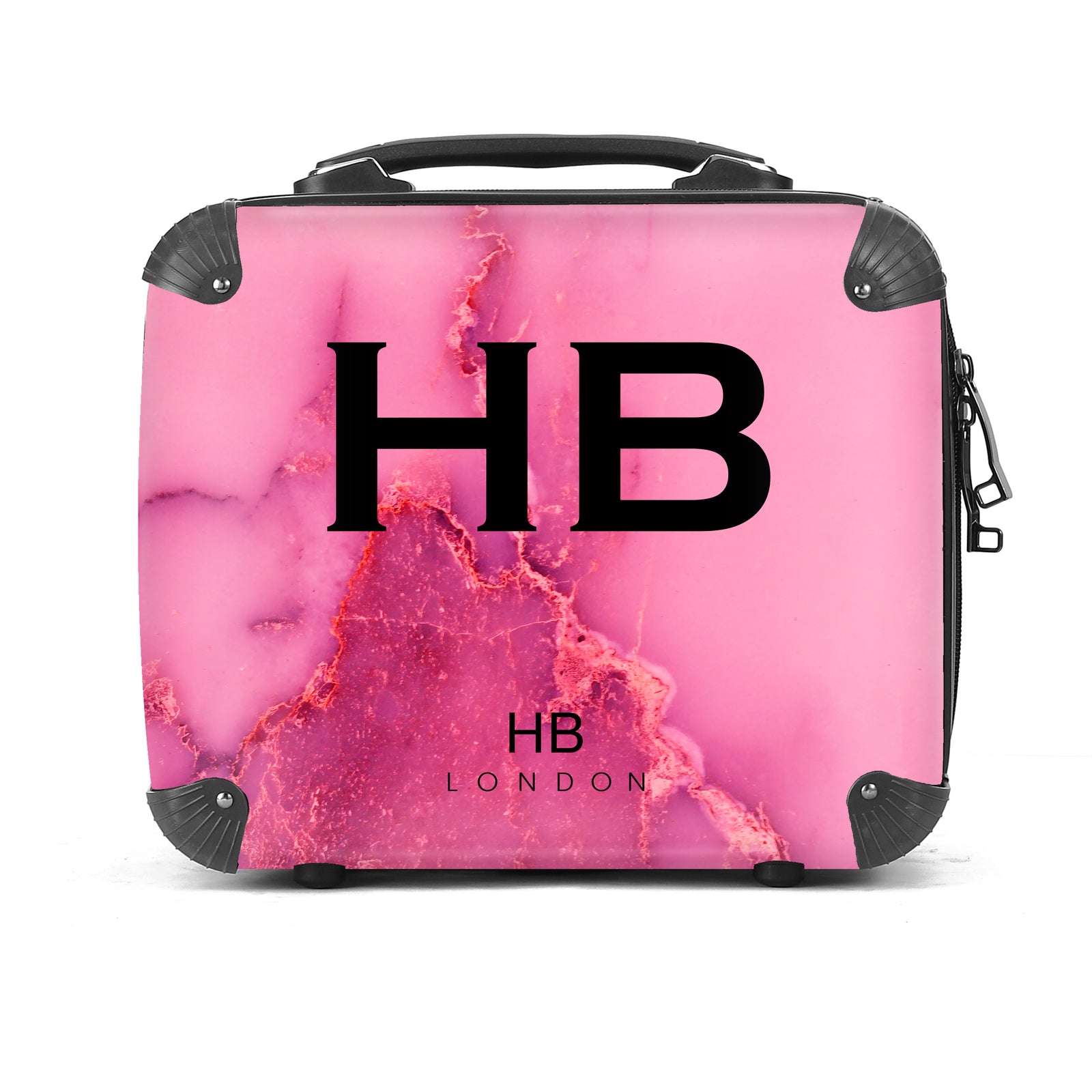 Personalised Pink Natural Marble Vanity Case