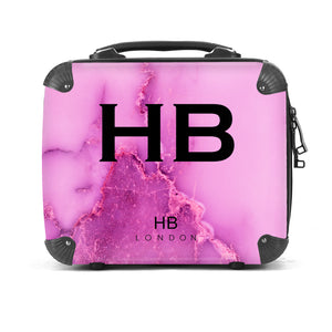 Personalised Purple Natural Marble Vanity Case