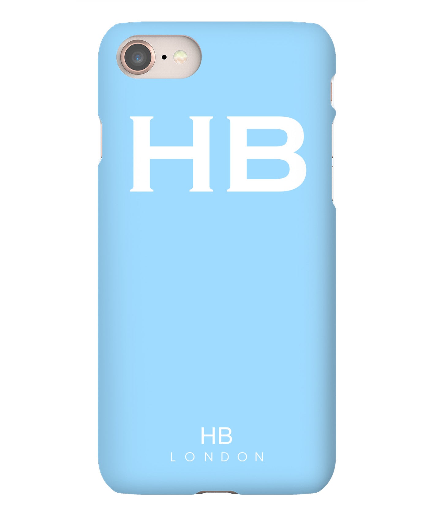 Personalised Blue with White Font Initial Phone Case - HB LONDON