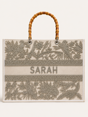 Paradise Personalised Beaded Large Tote Bag