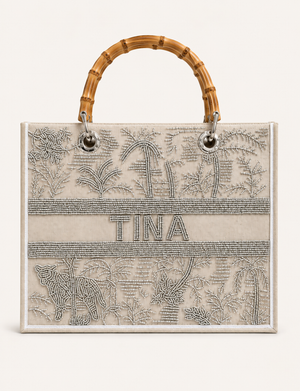 Bengal Personalised Beaded Midi Tote Bag