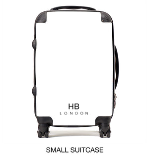 Personalised Navy Subtle Fashion Font Initial Suitcase - HB LONDON