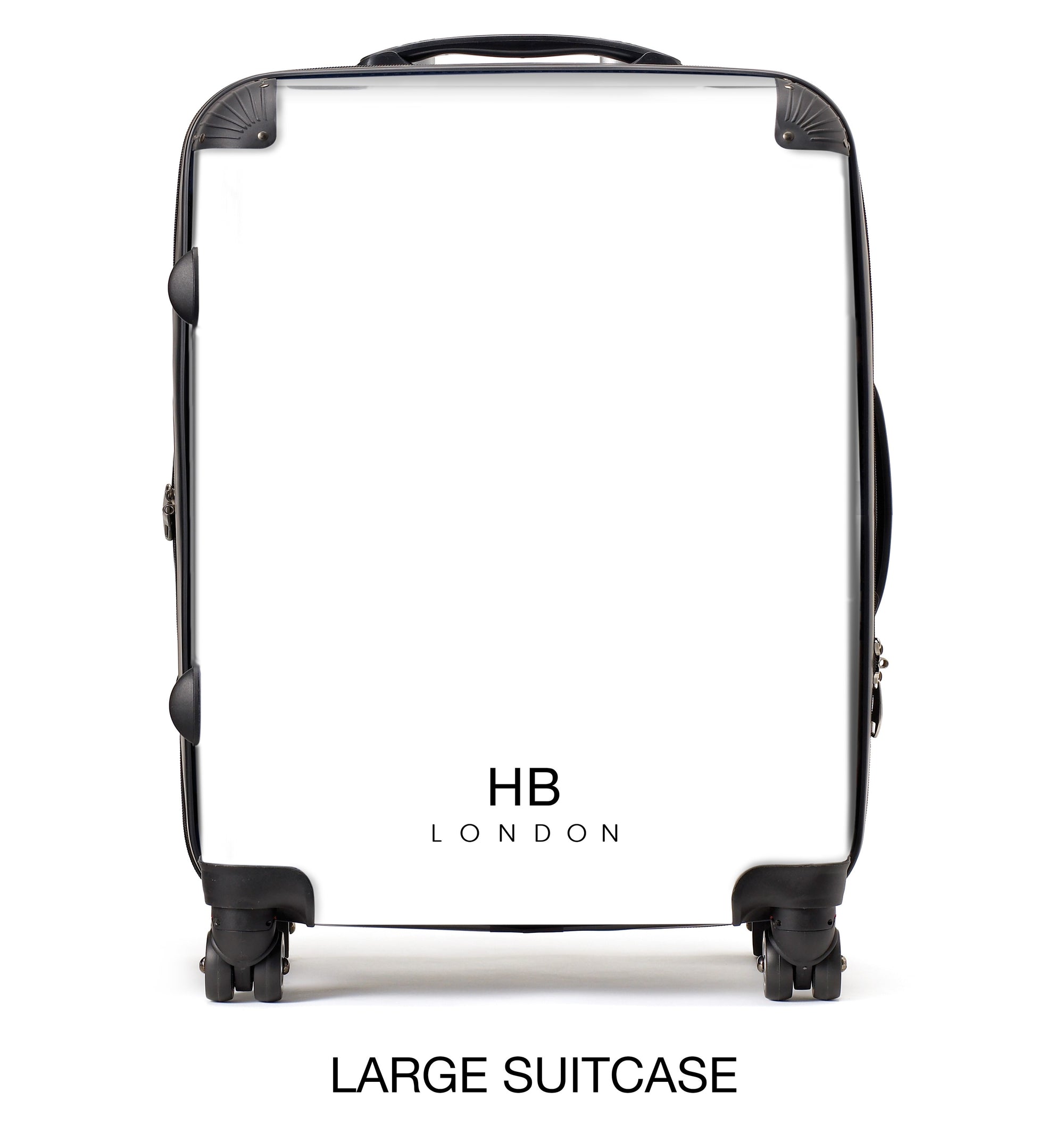 Personalised Blue Drip Glitter Effect with Black Font Initial Suitcase - HB LONDON