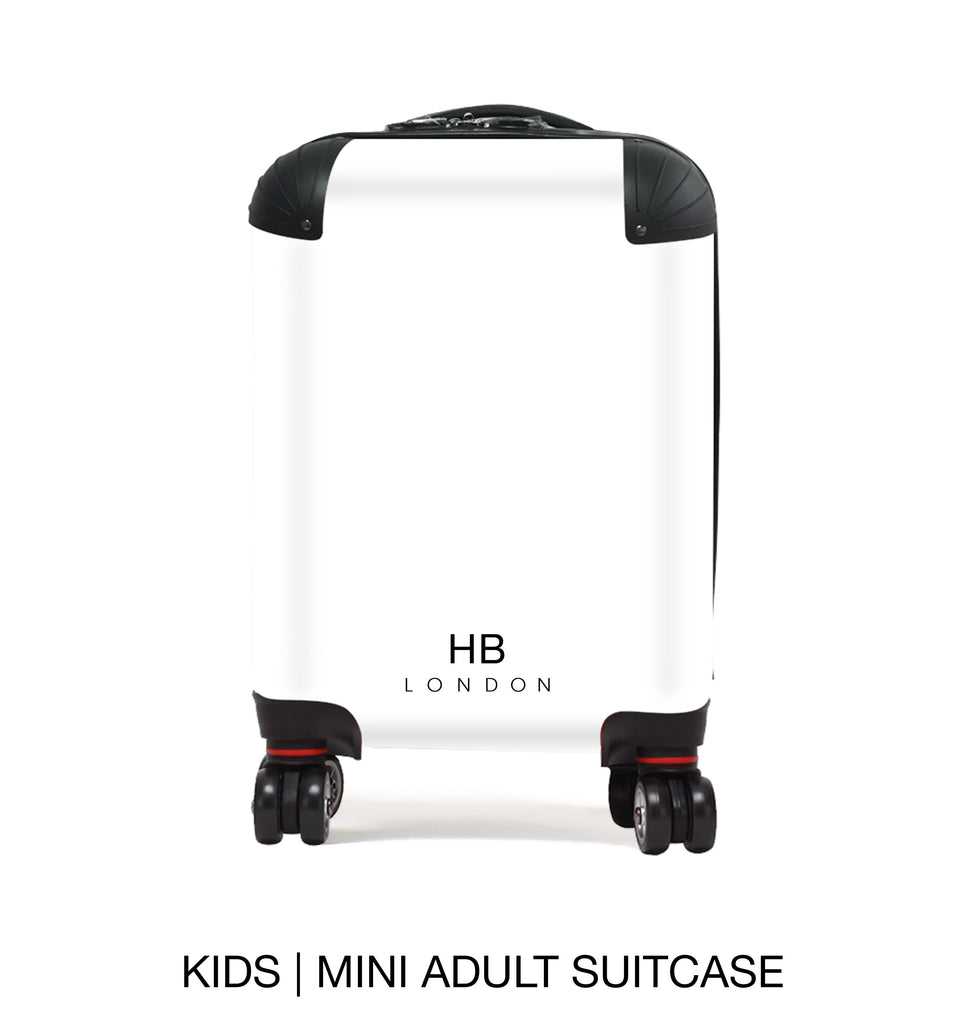 Personalised Black Couture Club Logo Initial Suitcase - HB LONDON