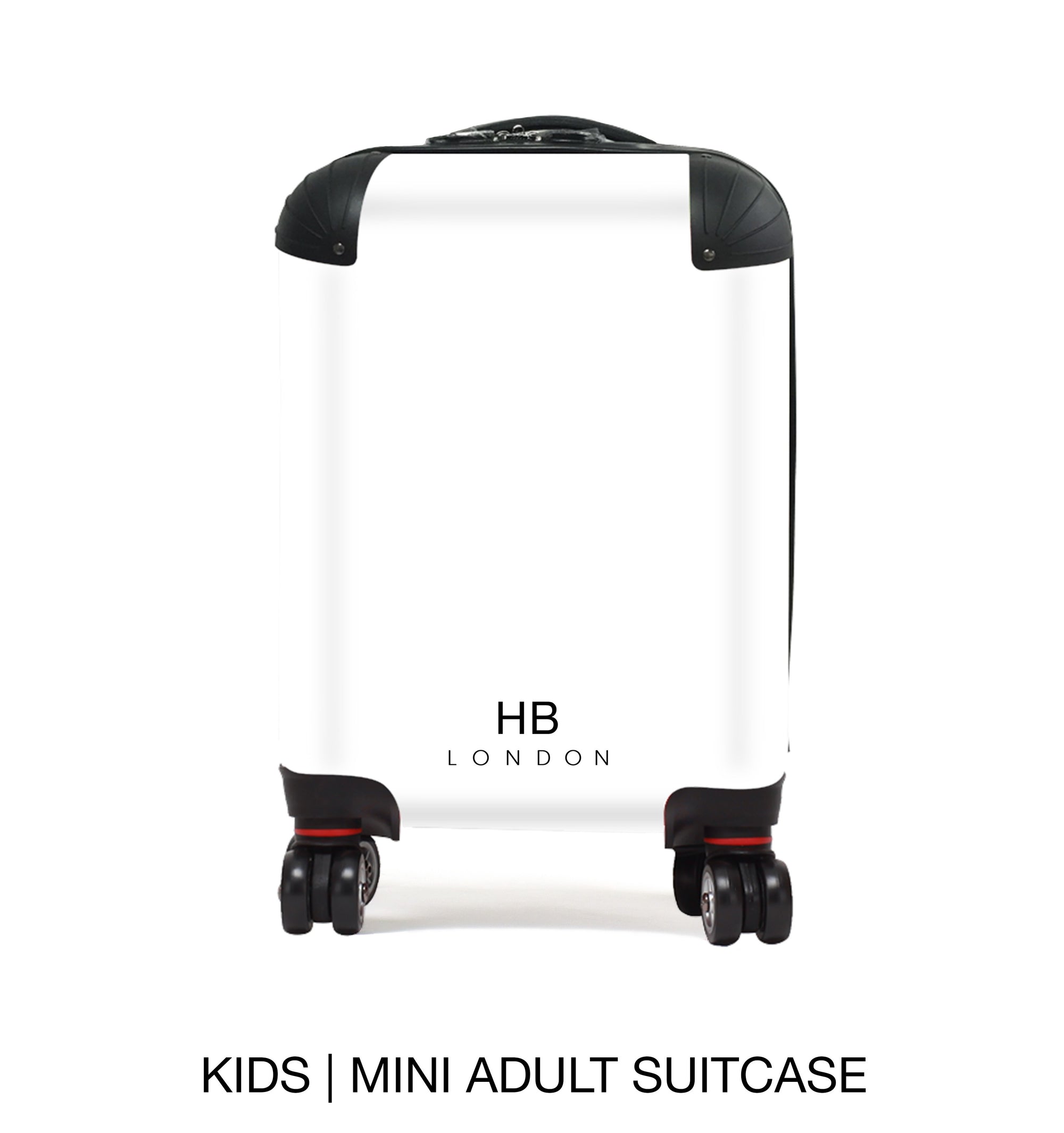 Personalised Black with Custom Logo Initial Suitcase - HB LONDON