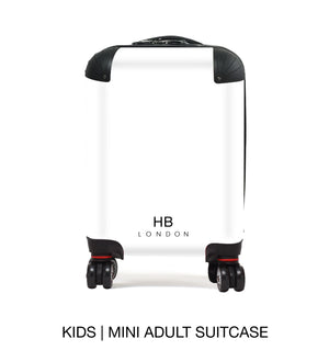 Personalised White Initial Suitcase - HB LONDON