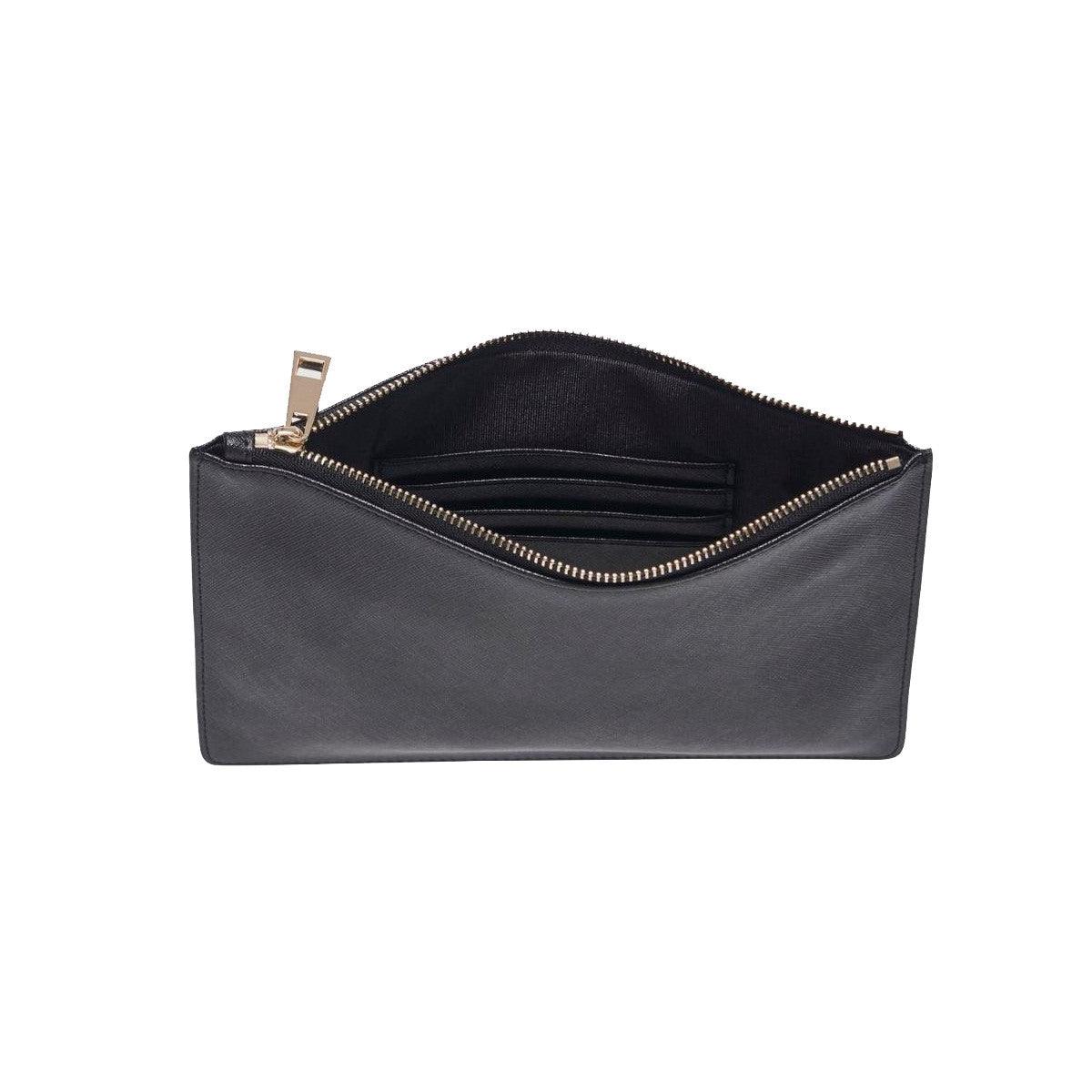 Black Saffiano Leather Clutch | Pouch Bag - HB LONDON