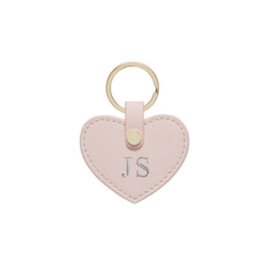 Blush Saffiano Leather Key Ring - HB LONDON