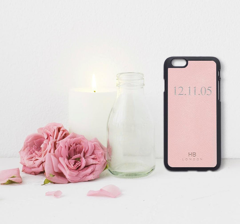 Blush Saffiano Leather iPhone6/6s Phone Case - HB LONDON