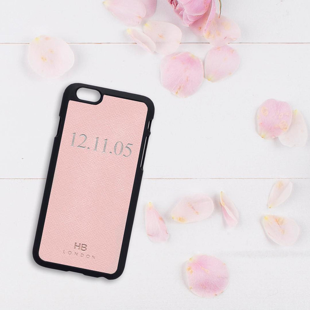 Blush Saffiano Leather iPhone6/6s Phone Case - HB LONDON