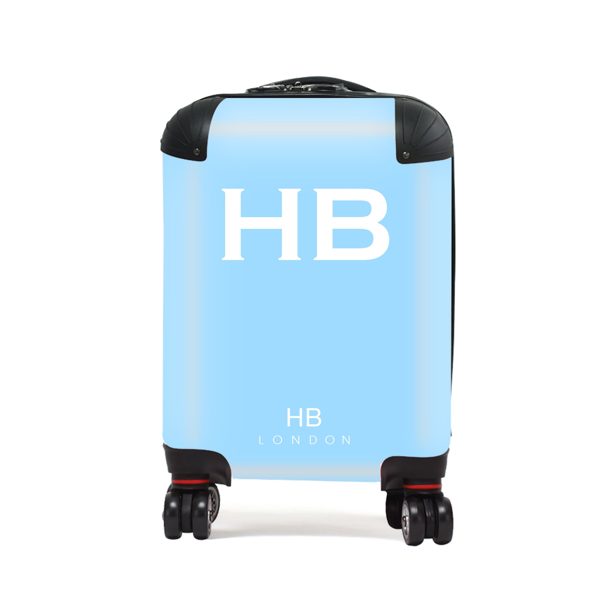 Personalised Blue with White Font Children's Suitcase - HB LONDON