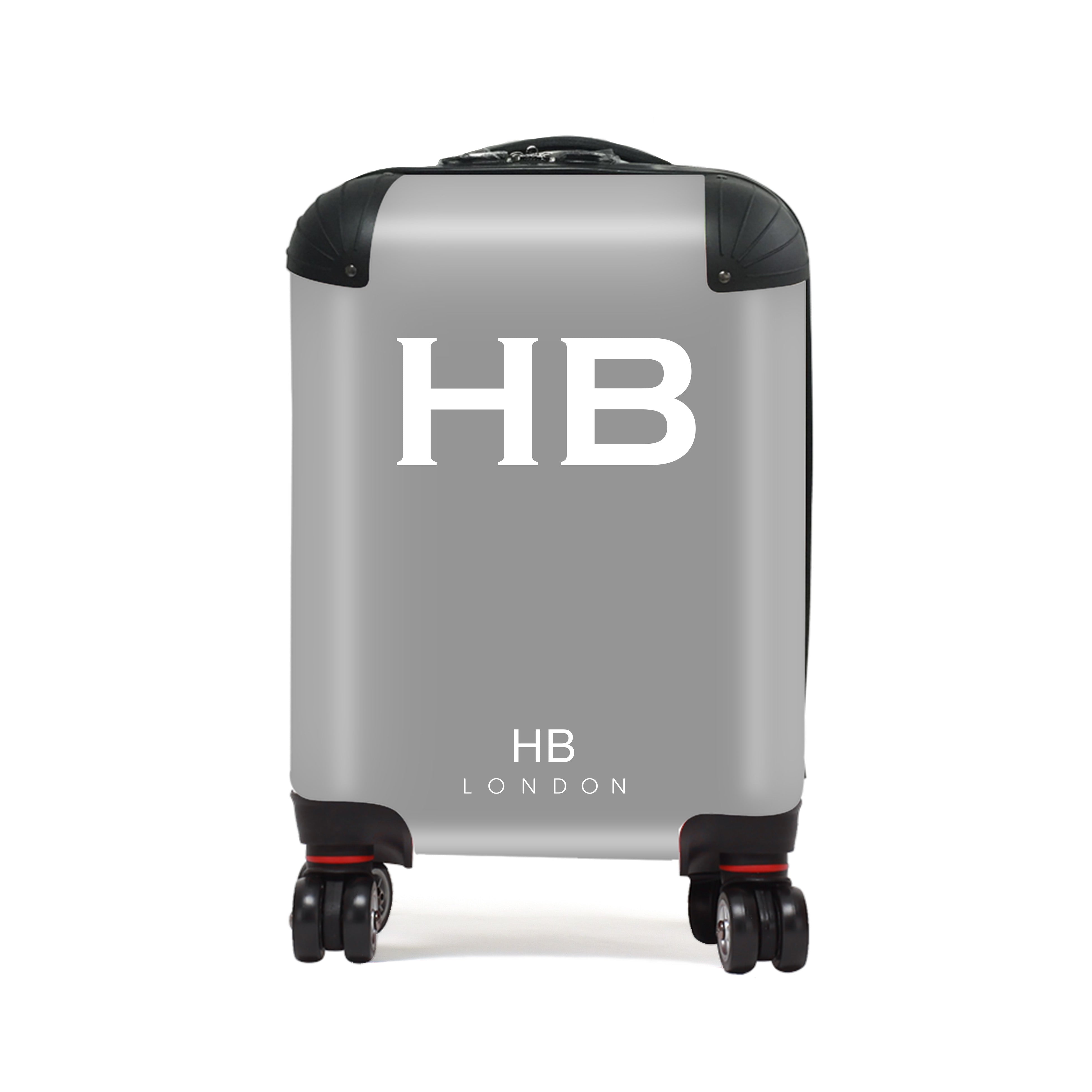 Personalised Grey with White Font Children s Suitcase