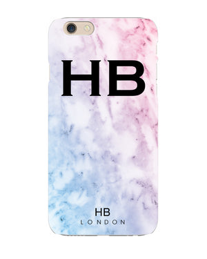 Personalised Pastel Marble Initial Phone Case - HB LONDON